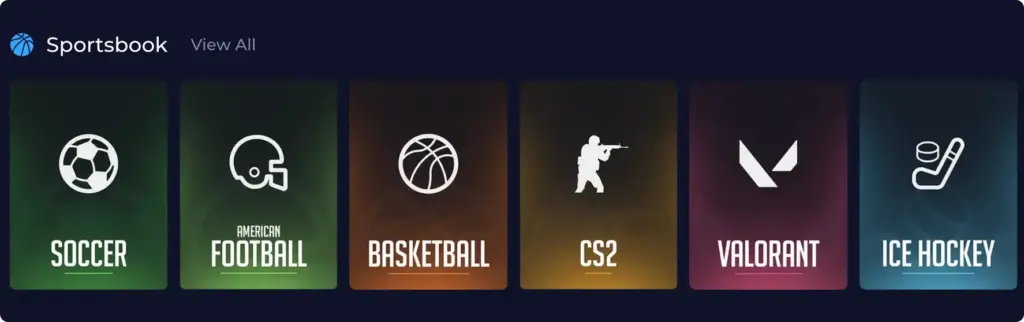 Sporty dostępne w Rainbet Casino Polska