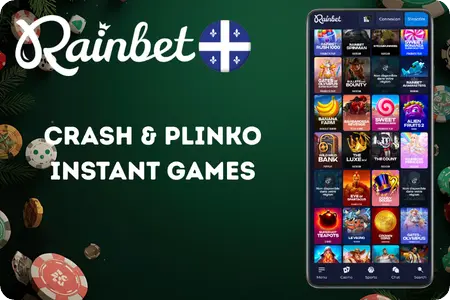 Jeux instantanés crash Rainbet Casino Québec