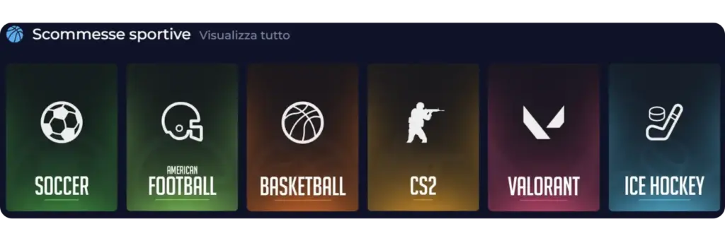 Scommesse sportive su Rainbet