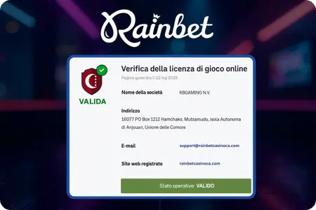 licenze e gioco corretto su Rainbet