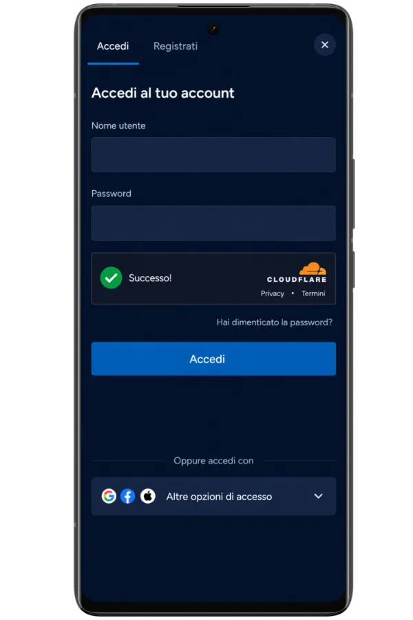 Avvia l'app e accedi a Rainbet