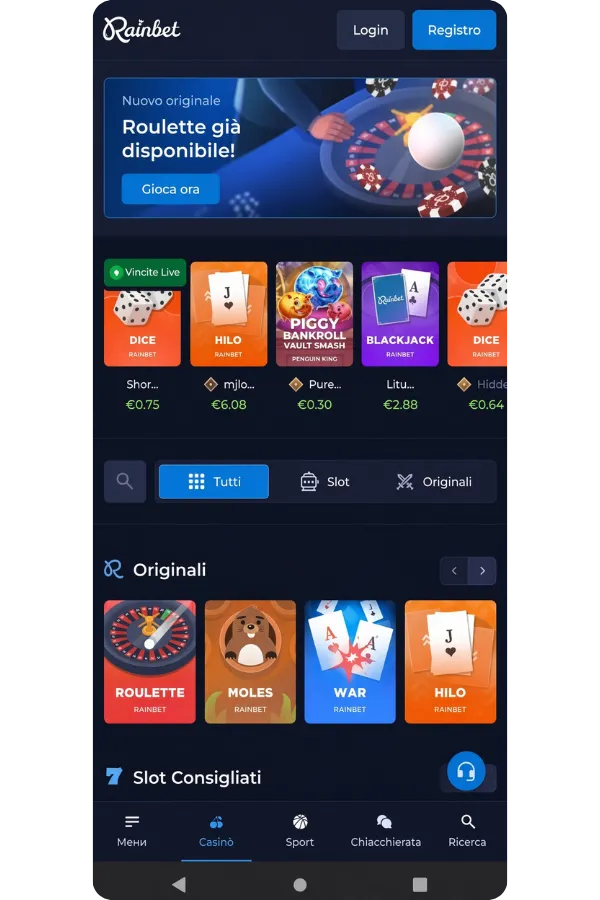 Giochi nuovi e popolari di Rainbet IT