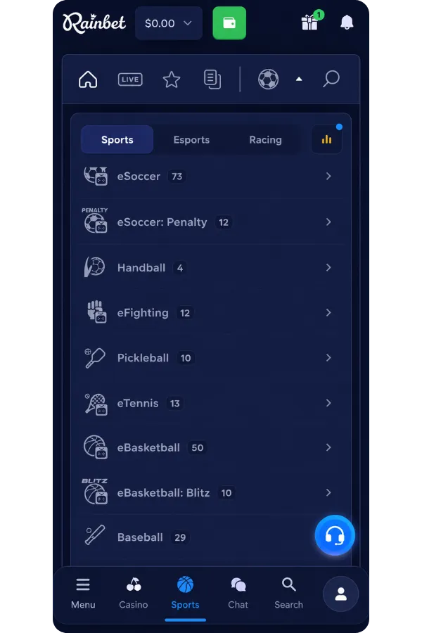 Rainbet Sportsbook Betting Options and Game Predictions